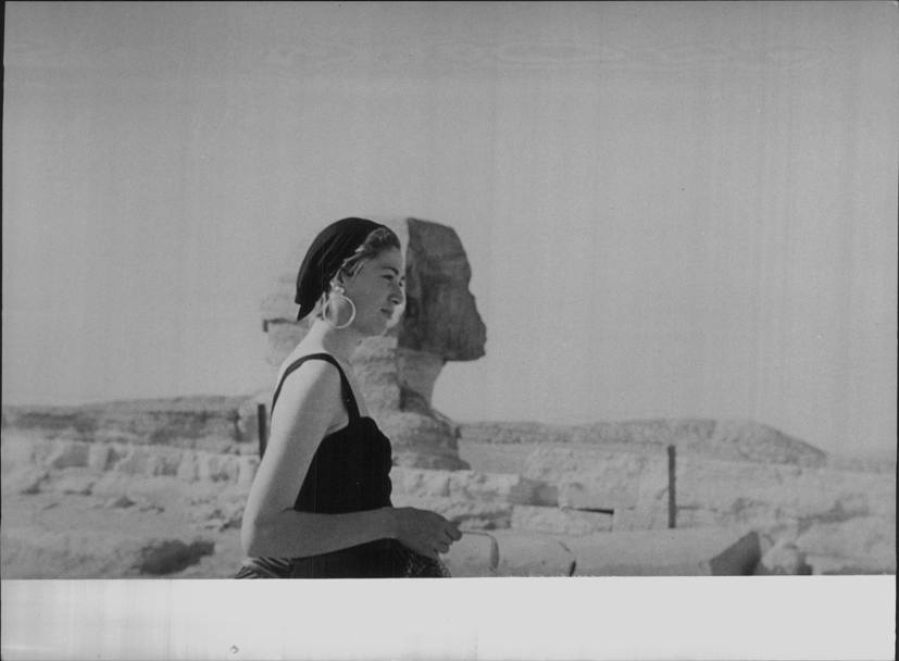 In vacanza in Egitto in una fotografia scattata dal marito Umberto.